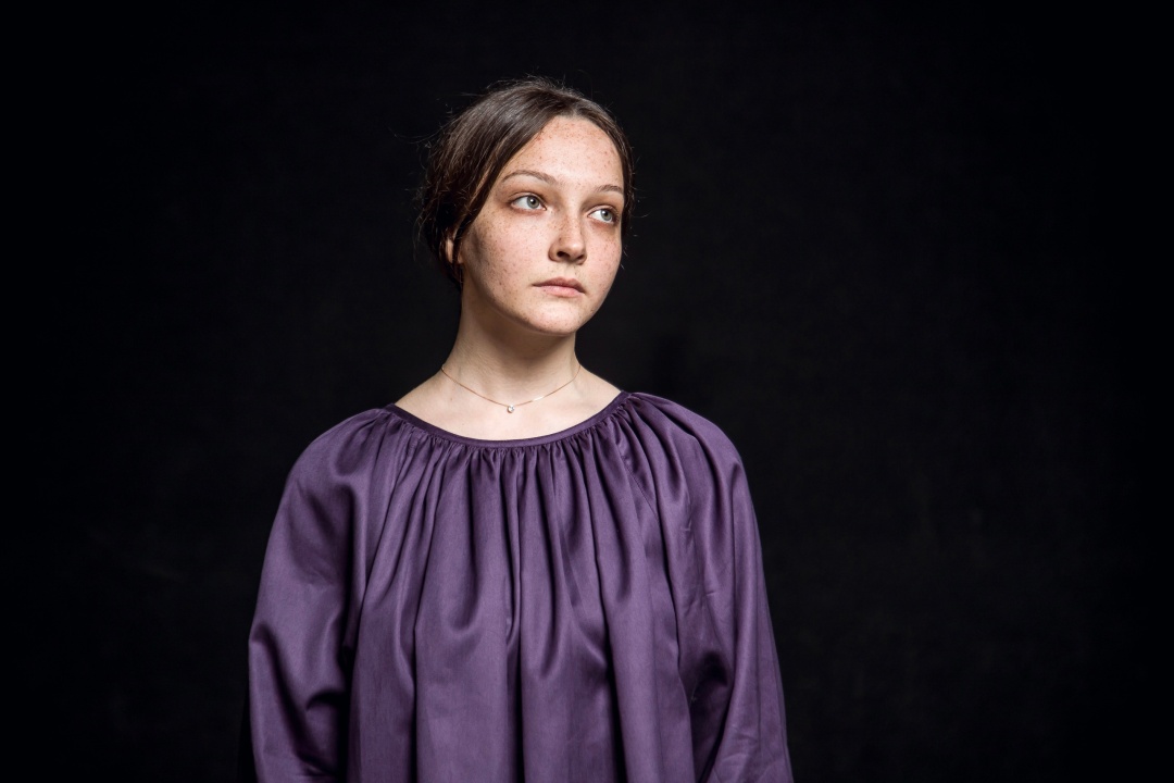 Фиолетовая рубашка "Рукава"