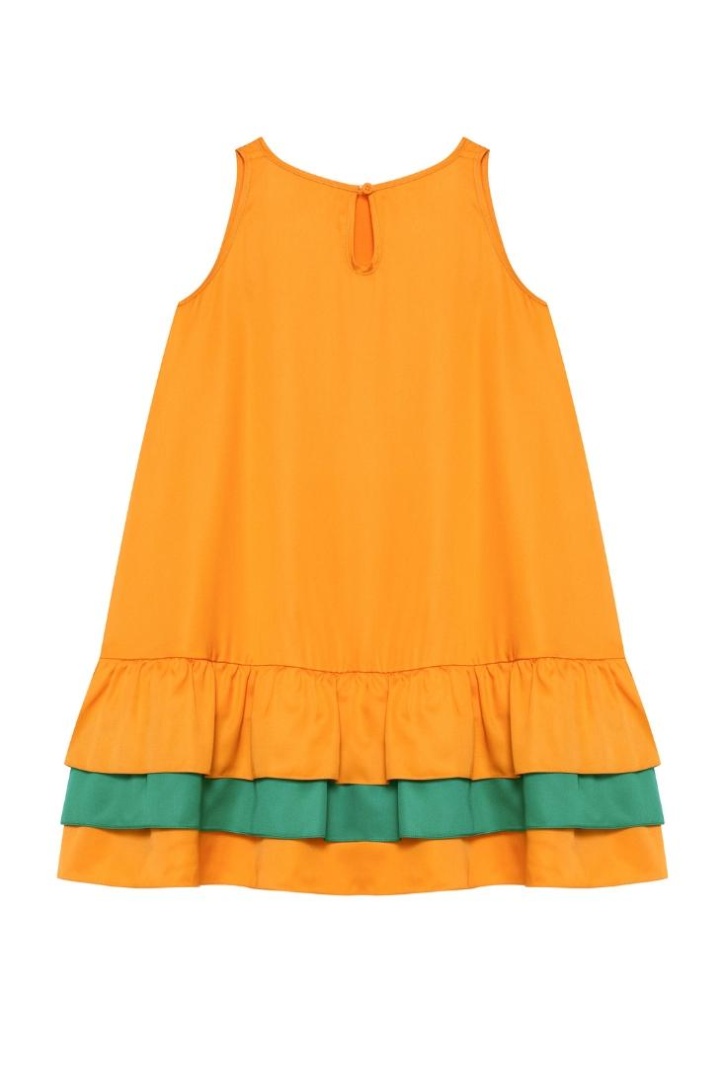 Сарафан-Кармен из шелкового бамбука детский "Сочный Абрикос" Сарафан-Кармен из шелкового бамбука детский "Сочный Абрикос"