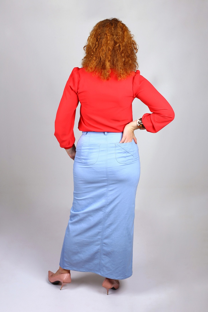 Повседневная джинсовая юбка миди для женщин 7 Up