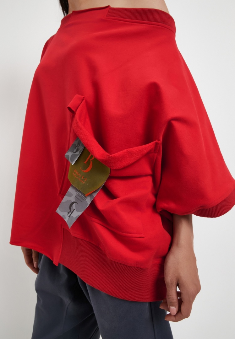 Футболка Летучая мышь красная