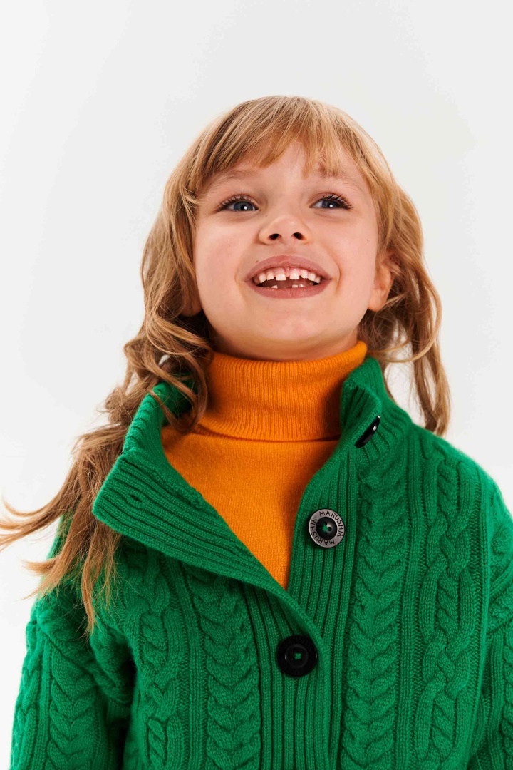 Кардиган из кашемира детский "Майская Зелень" Кардиган из кашемира детский "Майская Зелень"