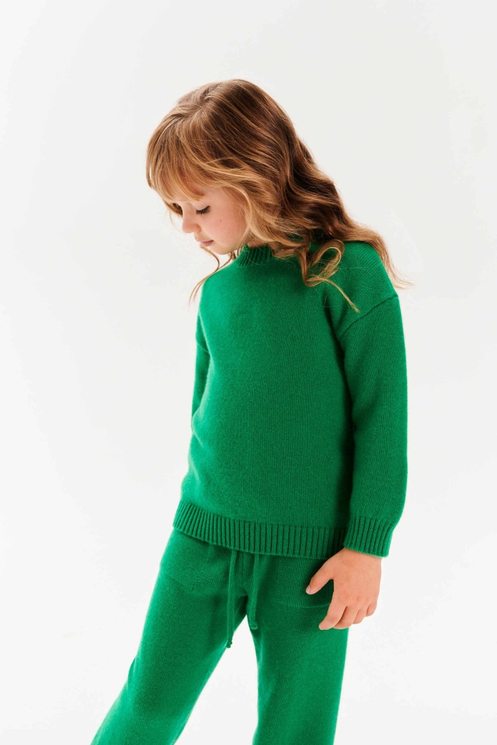 Джоггеры из кашемира детские "Майская Зелень" Джоггеры из кашемира детские "Майская Зелень"