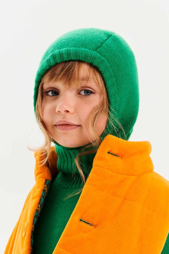 Балаклава из кашемира детская "Майская Зелень" Балаклава из кашемира детская "Майская Зелень"