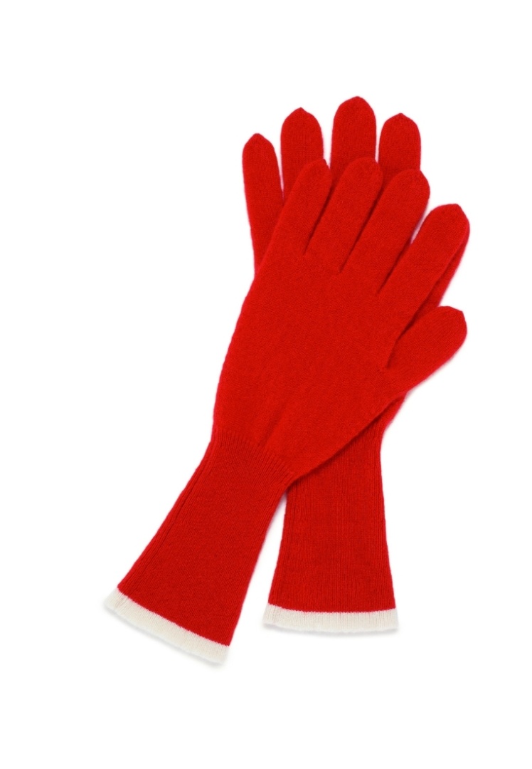 Перчатки кашемировые удлиненные "Вишня Барбадоса"