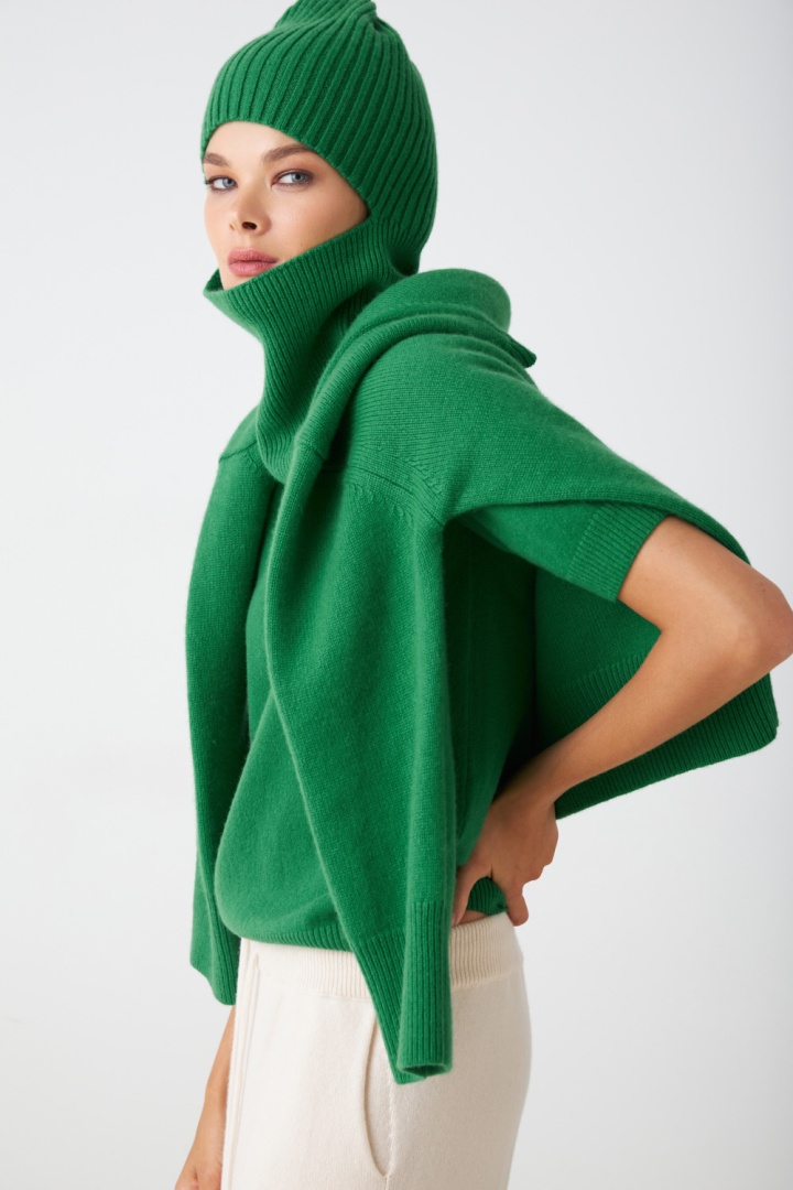 Балаклава из кашемира "Майская Зелень" Балаклава из кашемира "Майская Зелень"