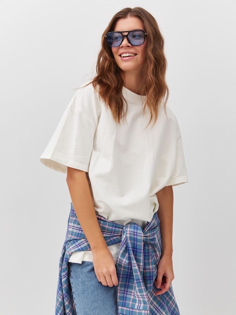 Футболка оверсайз белая