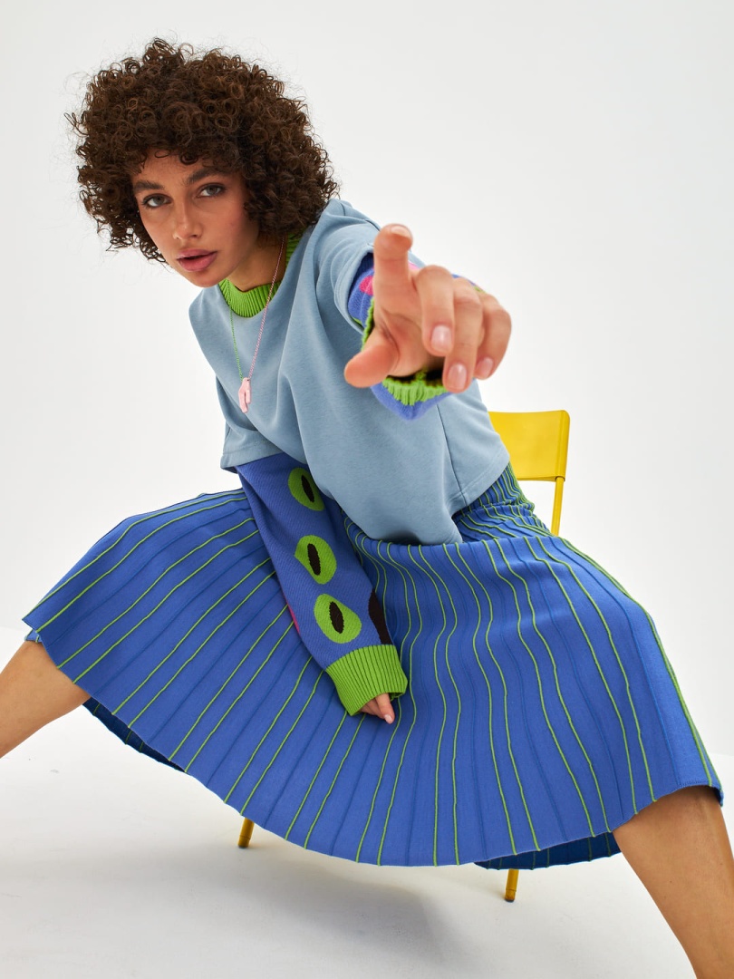 Юбка трикотажная Blue Green