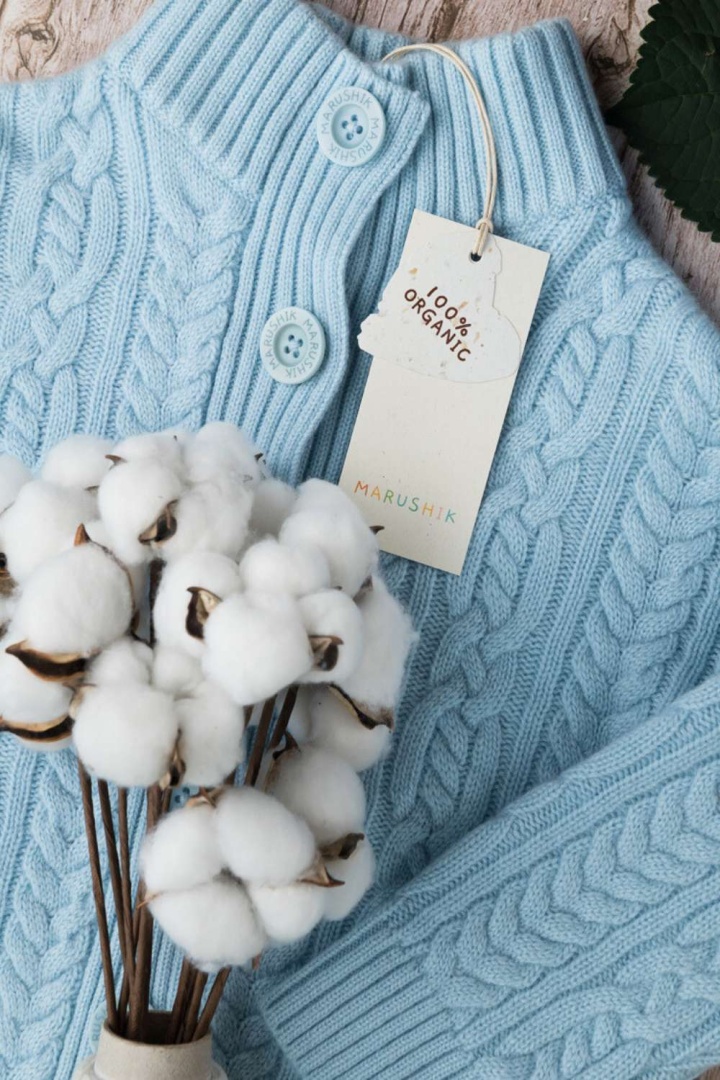 Кардиган из кашемира детский "Шепот Неба" Кардиган из кашемира детский "Шепот Неба"