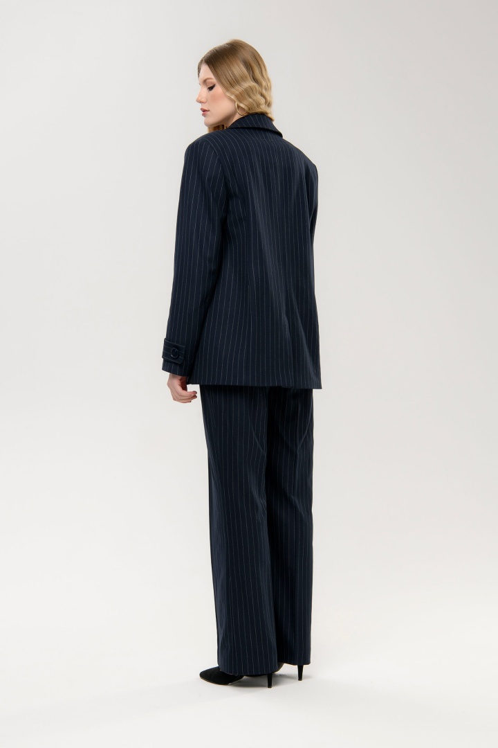 Брюки синие в полоску