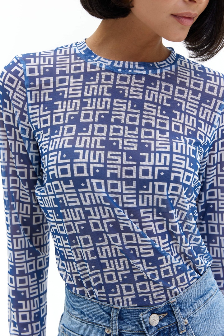 Лонгслив Letters Indigo