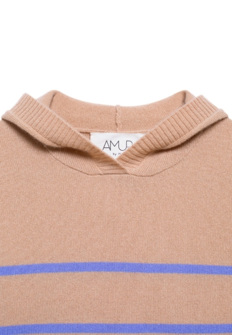 Худи из кашемира детское "Латте с Васильками" Худи из кашемира детское "Латте с Васильками"