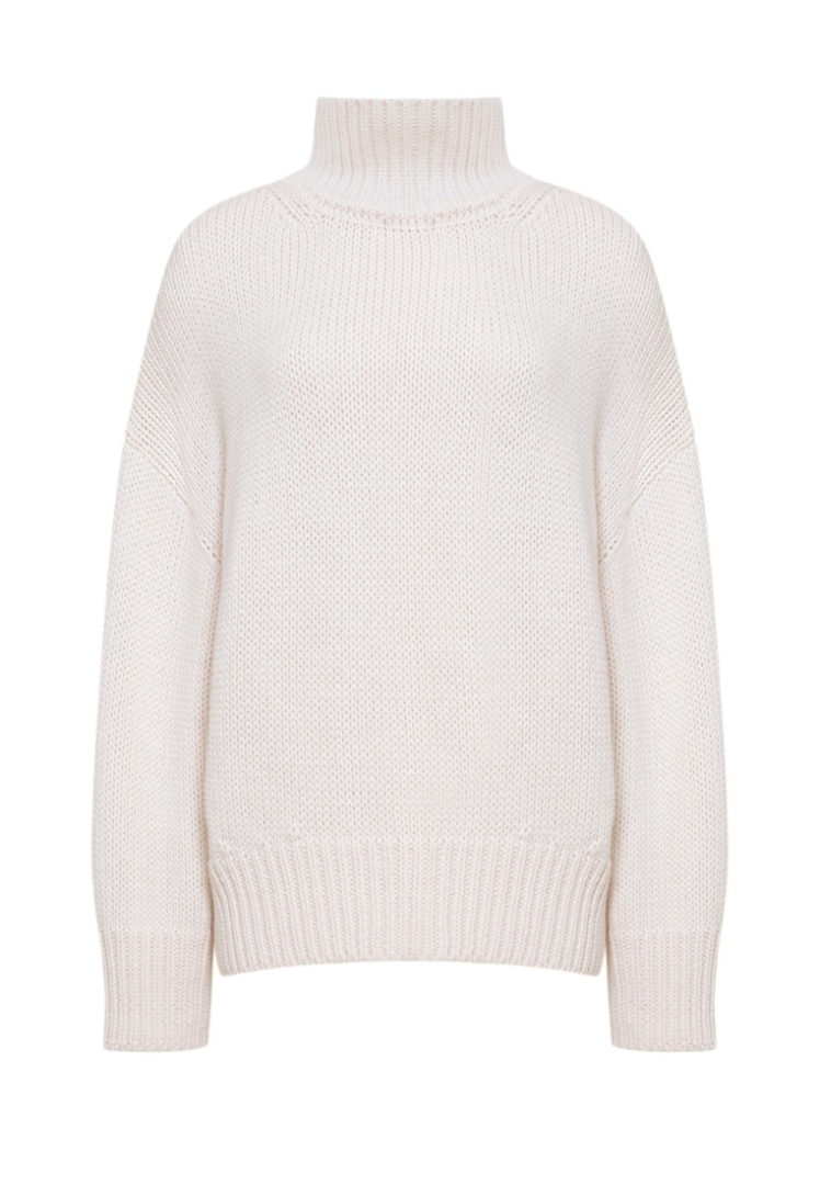 Свитер из бэби альпаки "Снежно-белый"