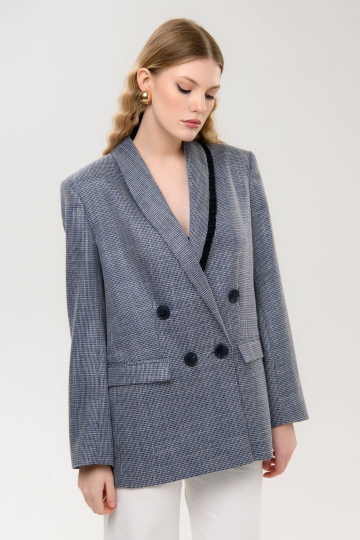 Жакет синяя клетка