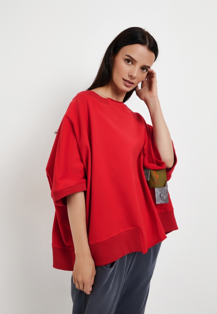 Футболка Летучая мышь красная