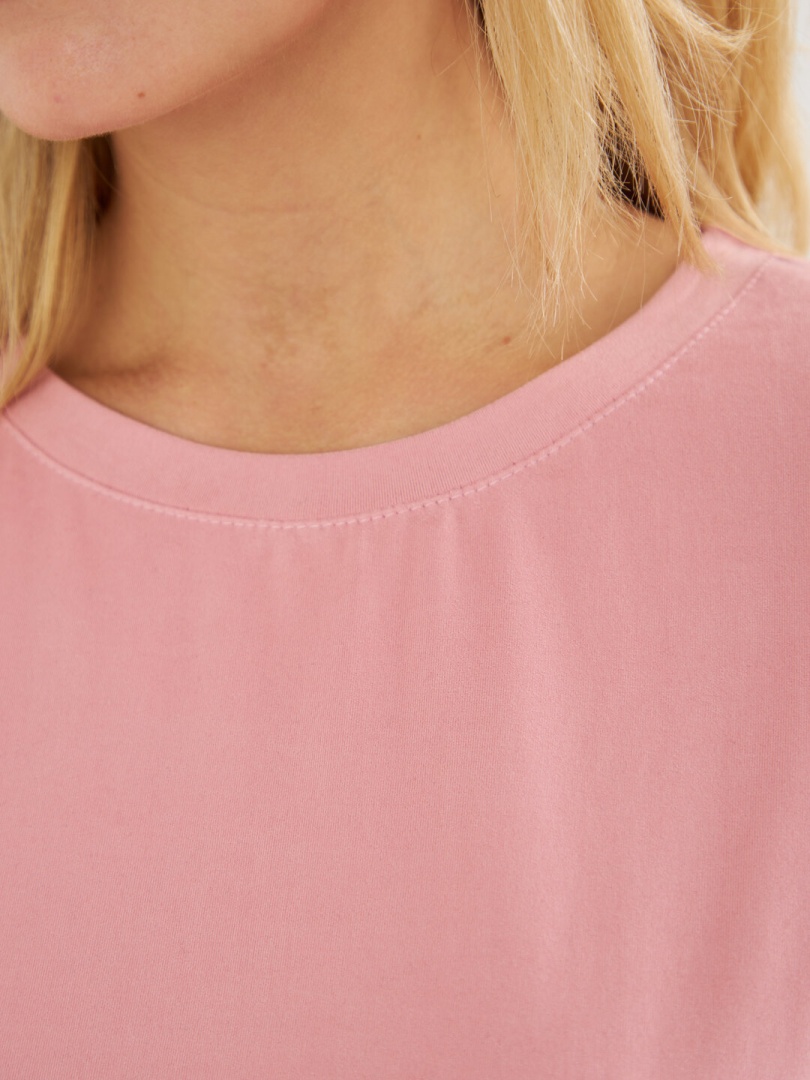 Футболка оверсайз нежно розовая