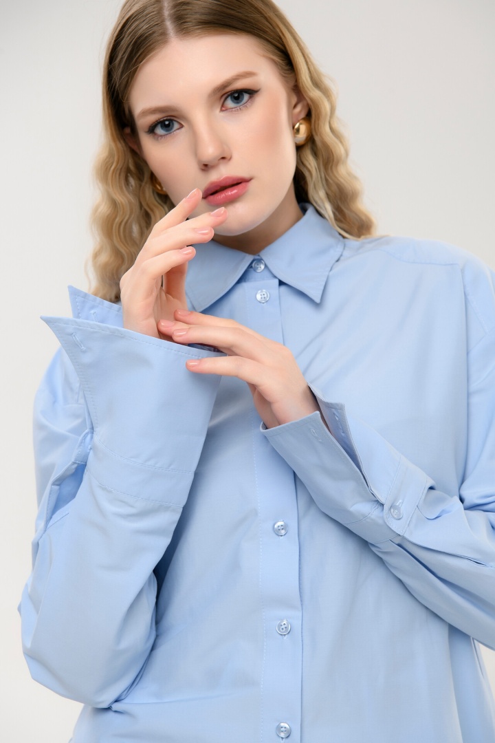 Рубашка голубая "Соллия"