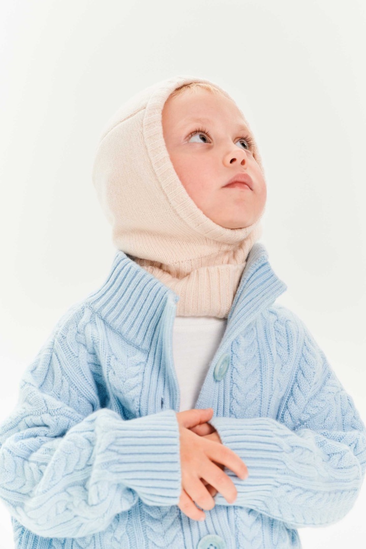 Балаклава из кашемира детская "Взбитые Сливки" Балаклава из кашемира детская "Взбитые Сливки"