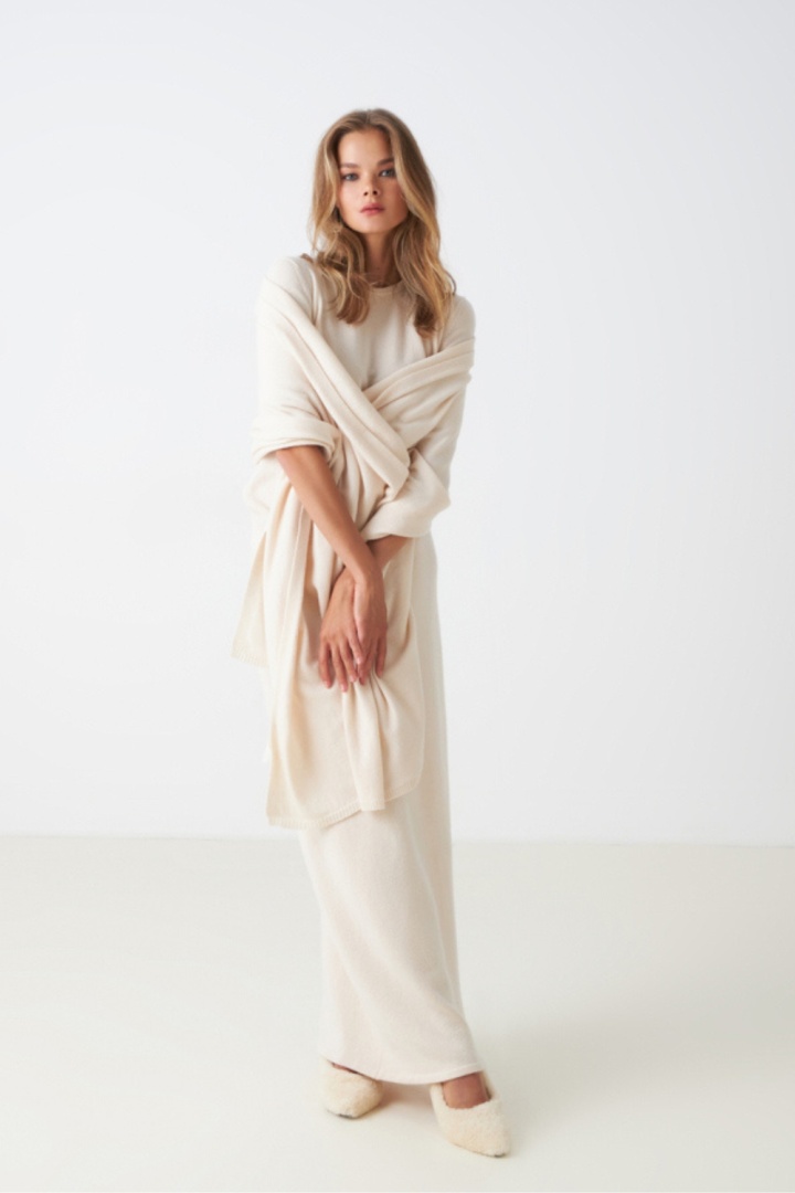 Юбка из кашемира "Взбитые Сливки"