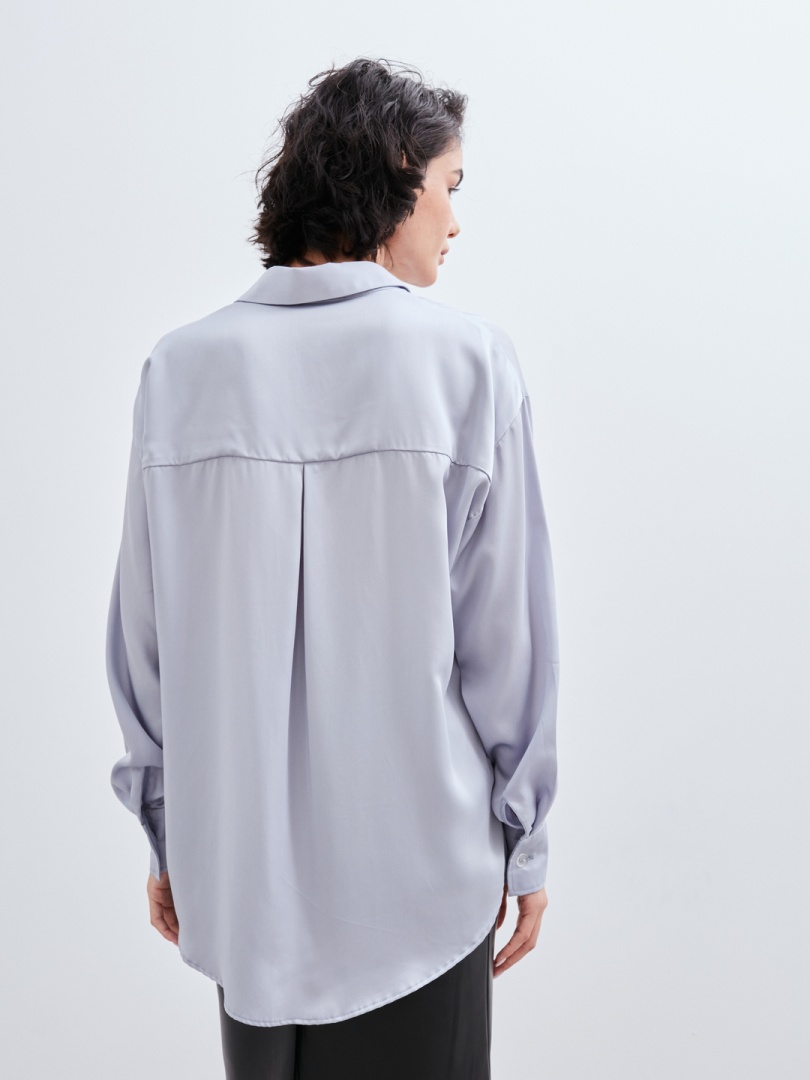 Рубашка шелковая оверсайз "Сиренити"