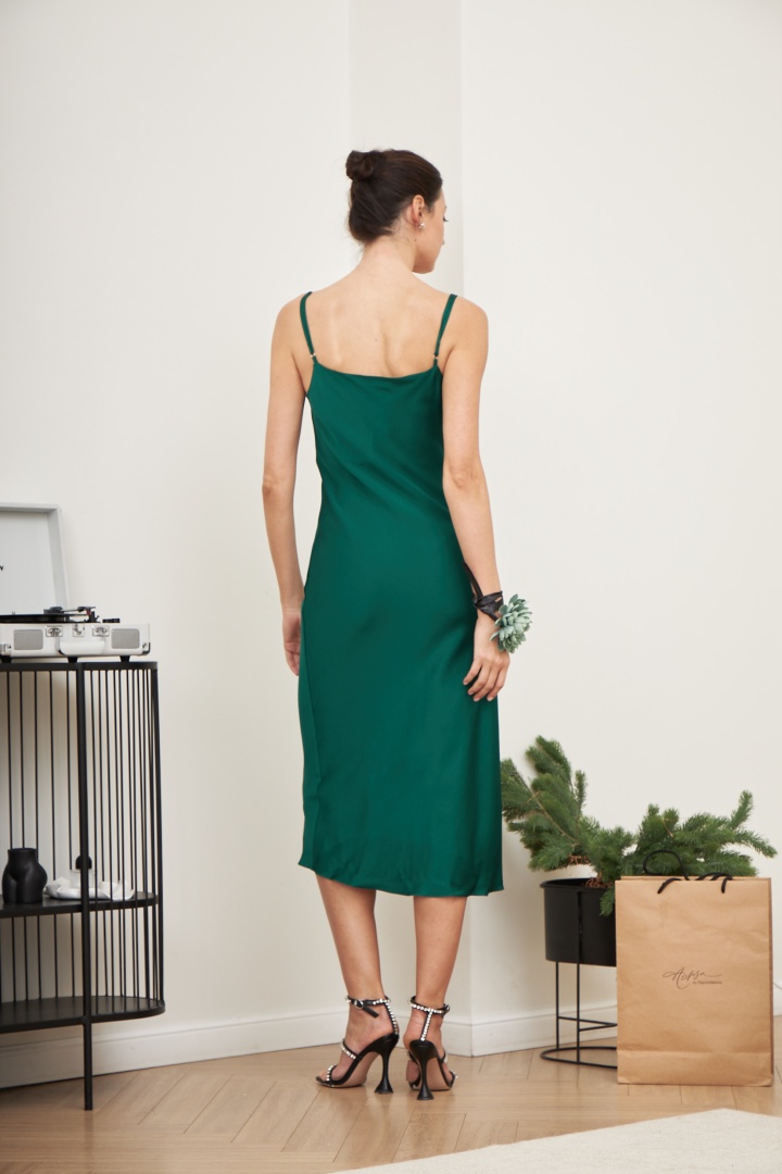 Платье-комбинация Вика "Изумрудный"