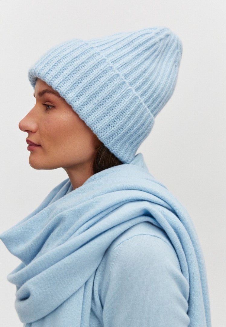 Шапка бини из кашемира "Шепот Неба"