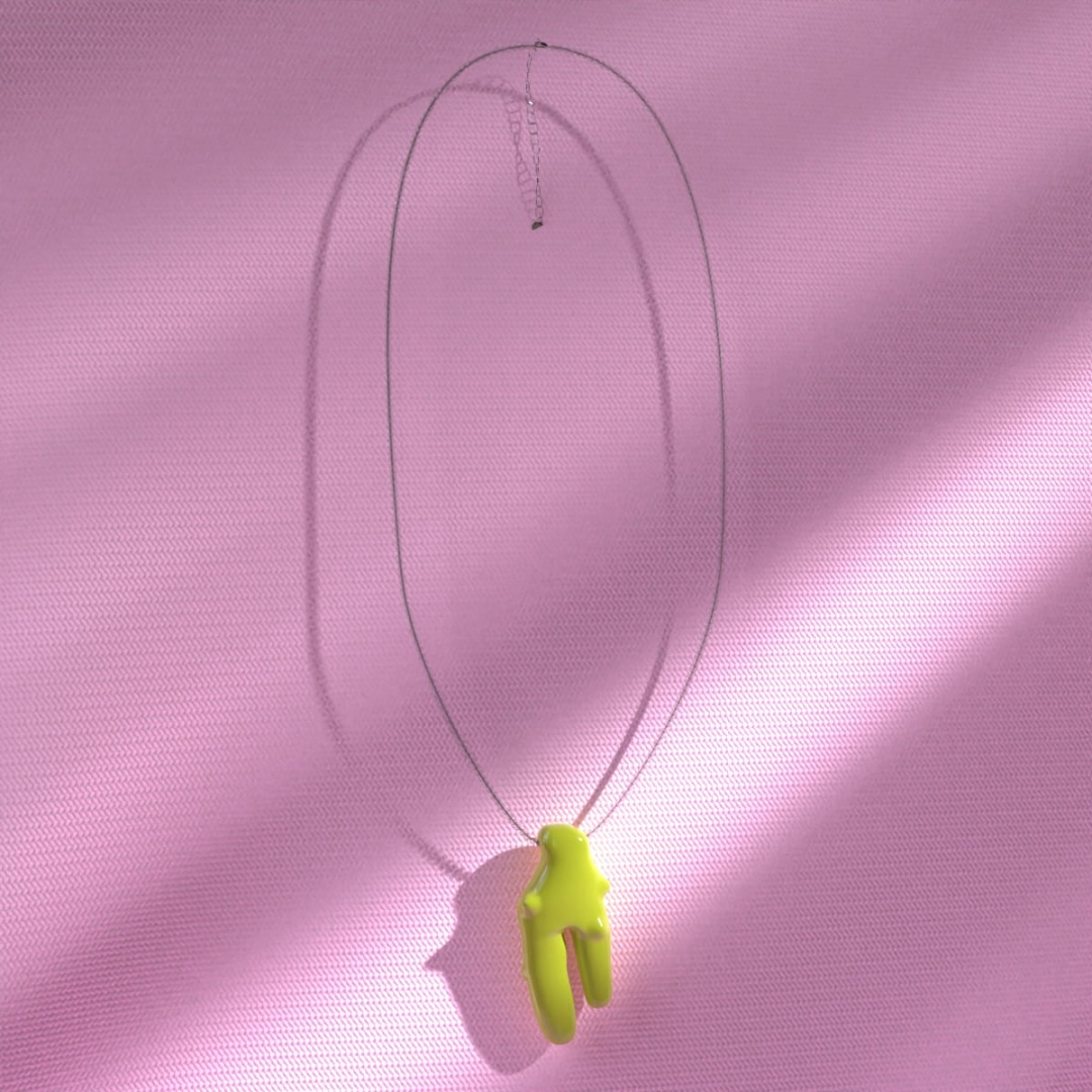 Колье с подвеской CACTUS GREEN