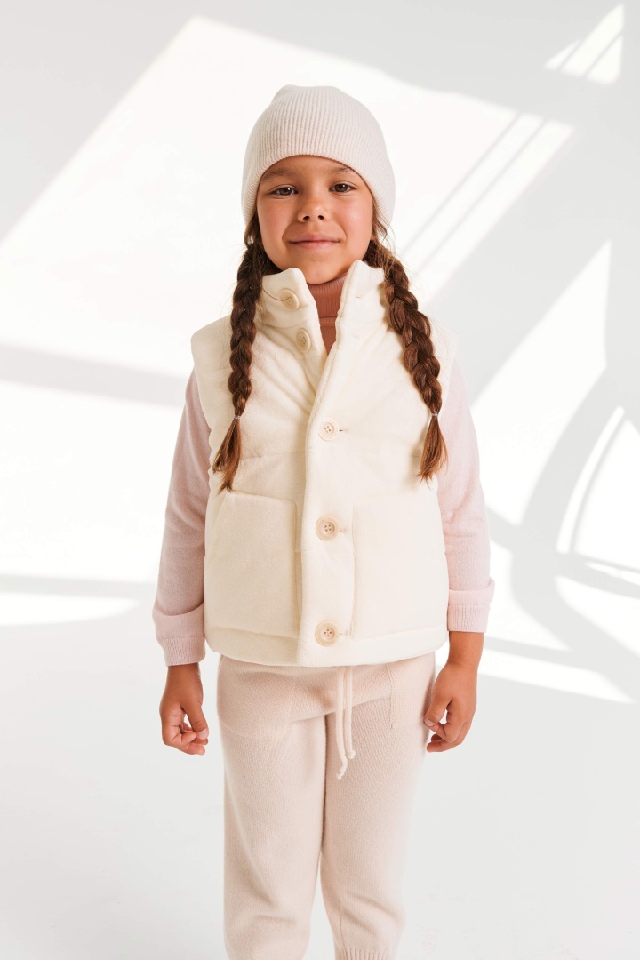 Шапка из кашемира детская "Сливочный Пломбир" Шапка из кашемира детская "Сливочный Пломбир"