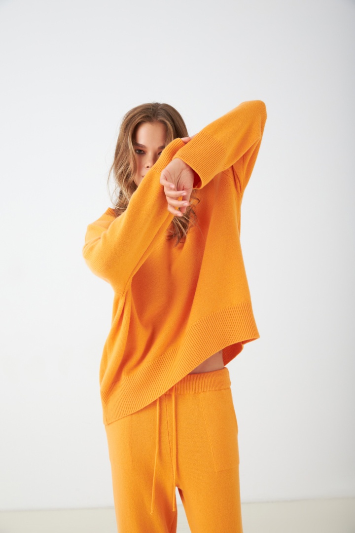 Свитер из кашемира "Сочный Абрикос"