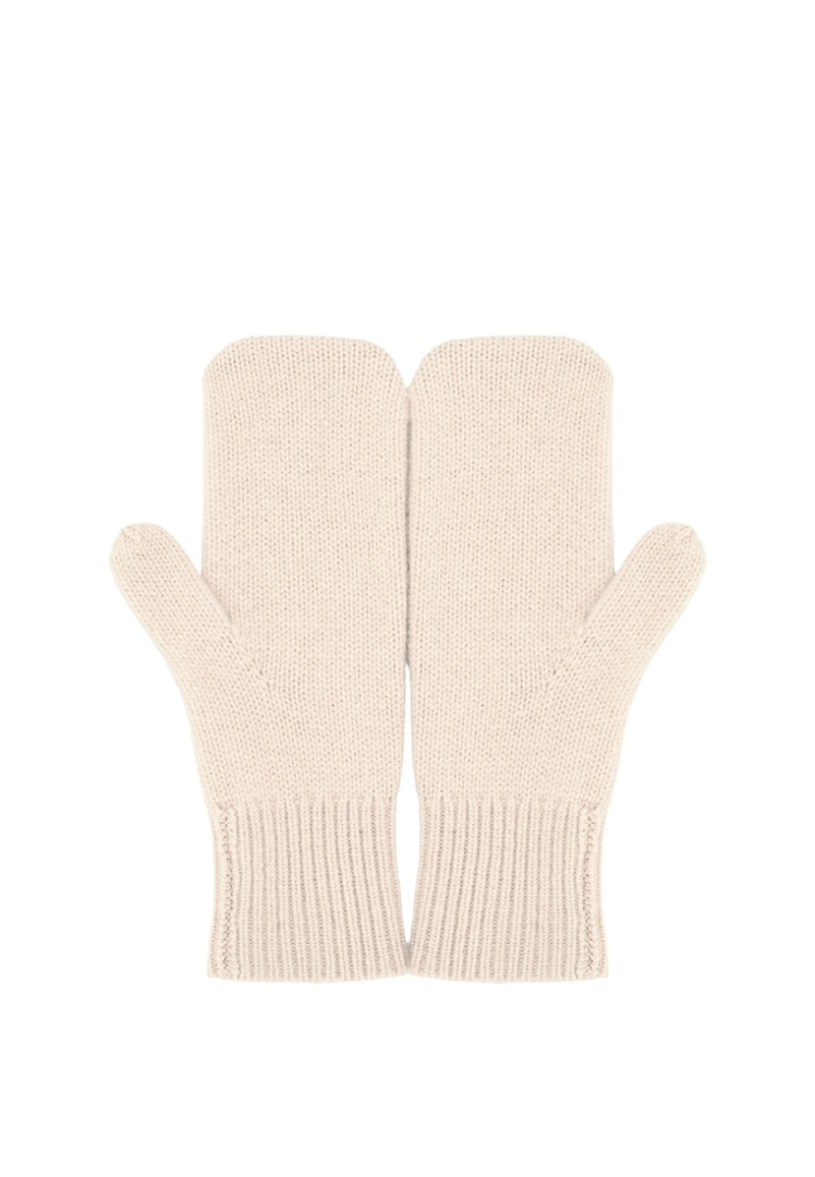 Варежки из кашемира "Взбитые Сливки"