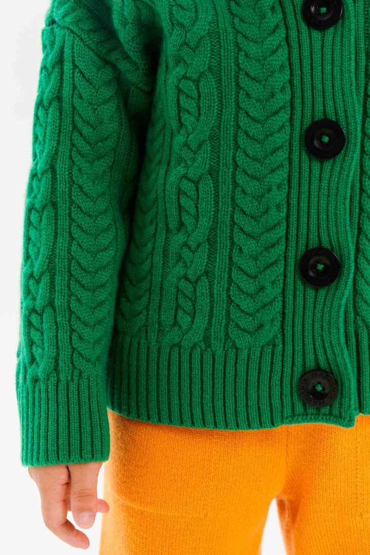 Кардиган из кашемира детский "Майская Зелень" Кардиган из кашемира детский "Майская Зелень"