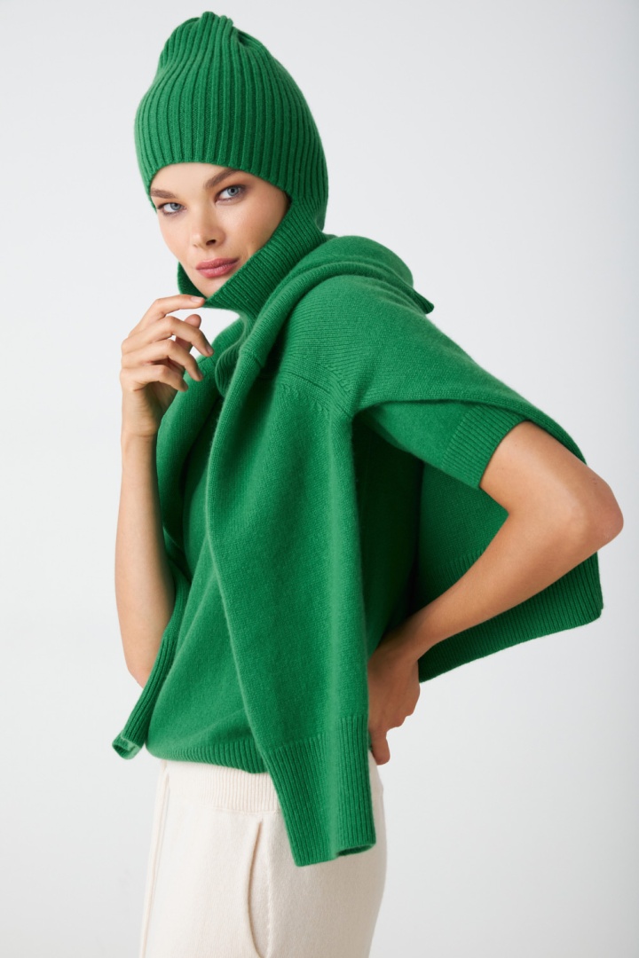 Футболка из кашемира "Майская Зелень"