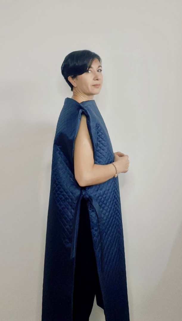 Накидка темно-синяя