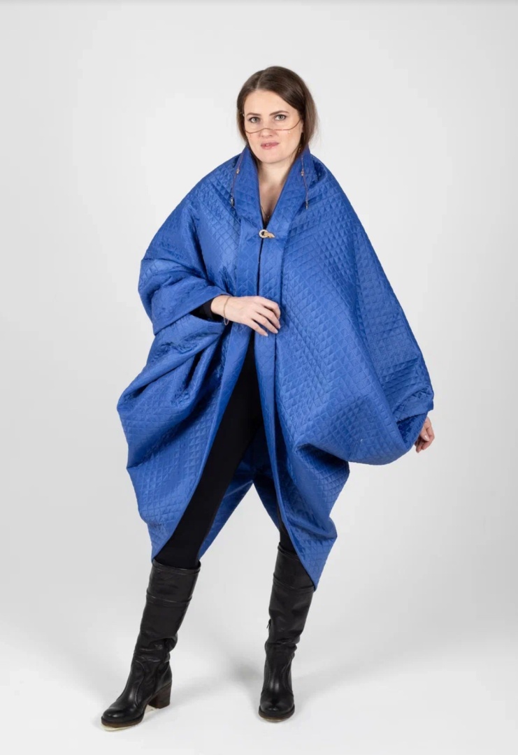 Накидка - трансформер синяя