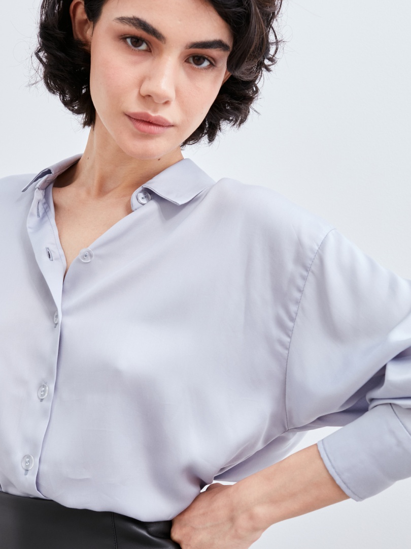 Рубашка шелковая оверсайз "Сиренити"