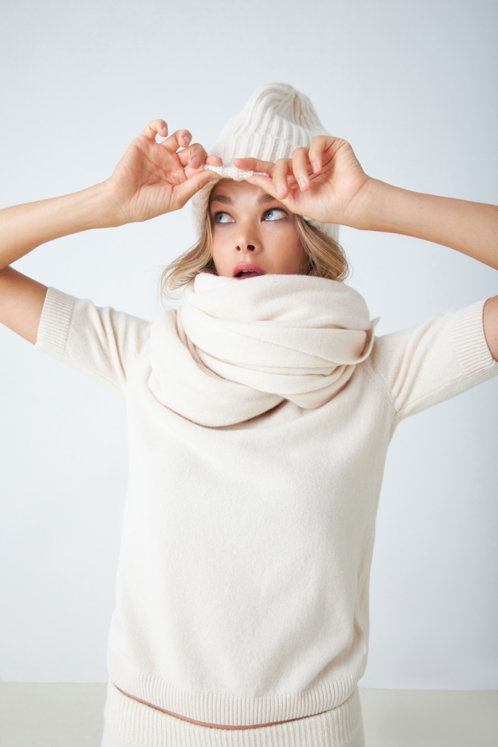 Футболка из кашемира "Взбитые Сливки"