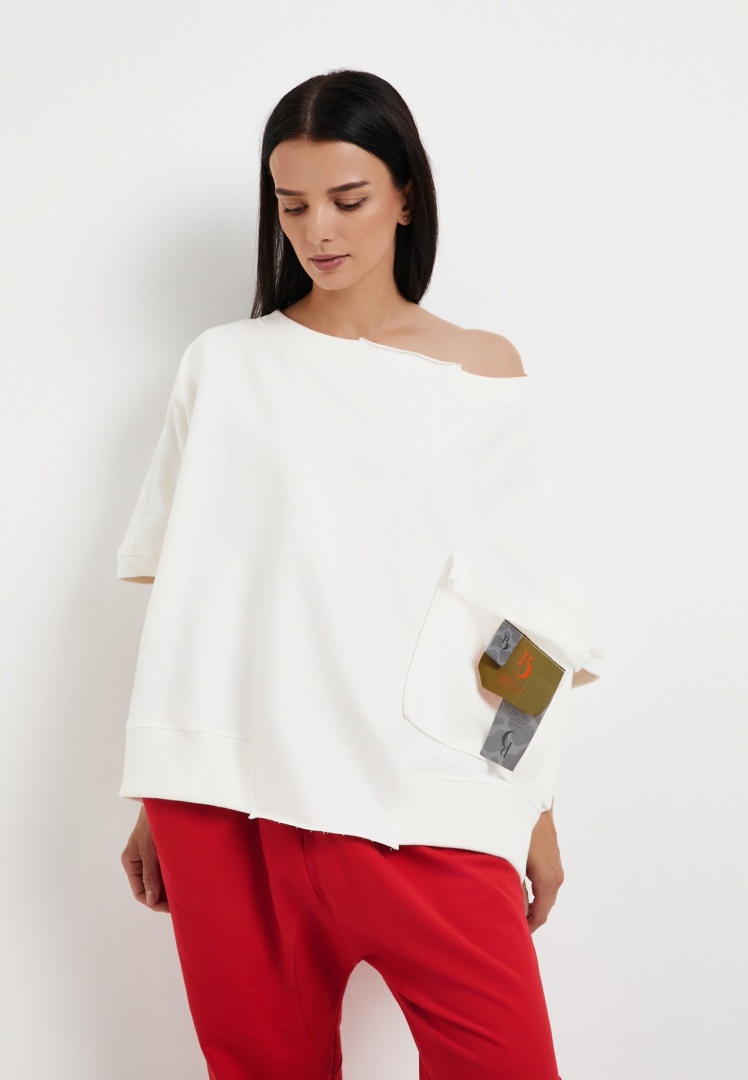 Футболка Летучая мышь белая